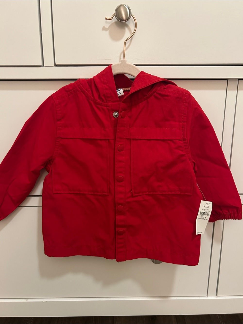 BNWT 12-18 month red rain coat